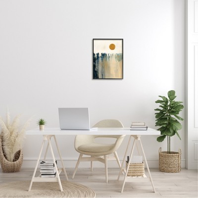 Abstract Daytime Sun Landscape Canvas Print with Black Frame, 16 x 20