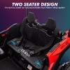 24V Kids Ride On UTV, 2 Seater 4WD Electric Truck with Sun Shade, Remote Control, Led Lights, 4 Shock Absorbers,3 Speeds,Horn - 4 of 4