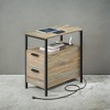 Night Stand Slim Night Stand Narrow Nightstand Narrow Nightstand With Charging Station Side Table With Storage Bedside Table Side Table - 2 of 4
