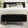 NicBex Oval Foam Storage Ottoman Bench,Upholstered Storage Ottoman with Rubberwood Legs,Modern Storage Bench for Living Room,Bedroom - 3 of 4