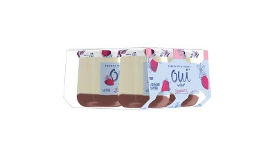 Oui by Yoplait Strawberry Whole Milk French Style Yogurt Jars, 4 ct / 5 oz  - Harris Teeter