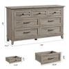 7 Dresser for Bedroom, 54 in Wide Drawer Dresser with Storage Freestanding, Wooden Closet Storage Chest for Living Room, Bedroom, Entryway - 2 of 4