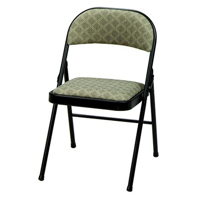 padded folding chair black