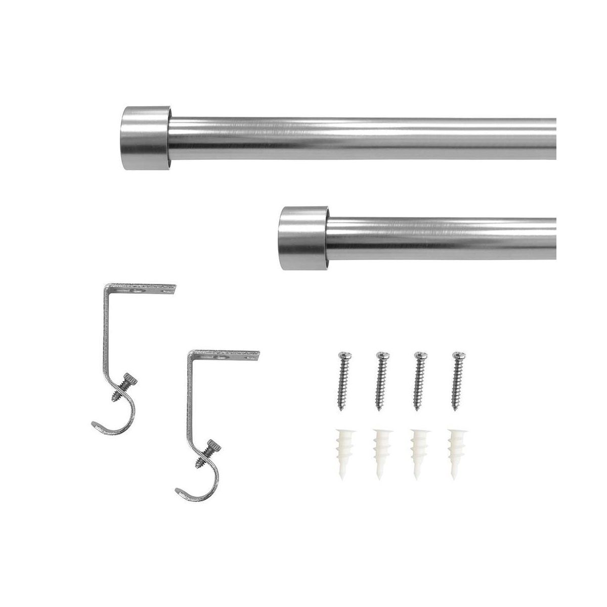 Decorative Drapery Curtain Rod with End Cap Finials - Lumi Home Furnishings - thumbnail 5