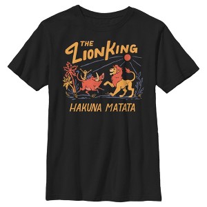 Boy's Lion King Retro Hakuna Matata Dance T-Shirt - 1 of 4