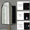 Sapphtopaz Recessed Medicine Cabinet with Mirror and Adjustable Shelves,Metal Wall Mirror Cabinet,Storage Cabinet for Bathroom,Bedroom - 4 of 4