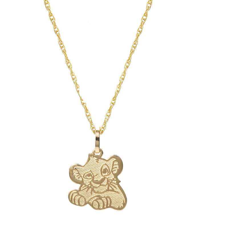 Disney Simba 14k Gold Pendant Necklace, 18", 3 of 5