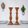 Mela Artisans Tuli Set of 2 Brown Finish Candlehodlers - 2 of 4