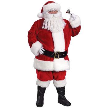 Fun World Red and White Santa Claus Body Skin Suit Men Adult Christmas Costume - One Size