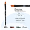 Creative Mark Beste Golden Taklon Filbert #0 Artist Brush, Professional Watercolor Brushes, For Acrylic Painting, Short Handle, Sharp Edges, Hand-Tied - 2 of 4