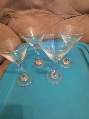 Vintage Zigzag Z Martini Glasses Set of 4 Z Stem Libbey Z 