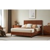 Queen Size Wooden Platform Bed with Headboard for Bedroom or Apartment - 3 of 4