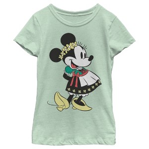 Girl's Disney Minnie Mouse German Oktoberfest Dirndl T-Shirt - 1 of 4