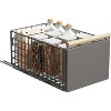 No-Drill Kitchen Cabinet Organizer - Pull-out mesh drawer with wooden handles, adjustable for spices & storage. - 2 of 4