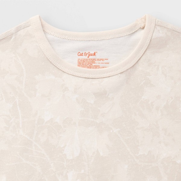 Paquete de 3 playeras adaptativas de manga corta para niño, gráficas 'Rayas/Camuflaje/Galaxia' - Cat & Jack™ crema/beige/gris 3