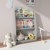 KWPZQEB Kids Bookshelf, Wooden 3 Tiers Book Shelf and Storage for Toys and Books, Wall Mount 3-Tier Book Shelf for Bedroom, Study, Living Room - 3 of 4