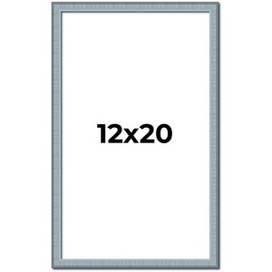PosterPalooza | Textured Blue Picture Frame - UV Acrylic, Foam Board Backing, Hanging Hardware - 1 of 4