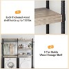 28" Over-The-Washer Dryer Shelf - 5-Tier Adjustable Laundry Organizer with Double Wood Shelves, Space-Saving Storage, Grey - 4 of 4