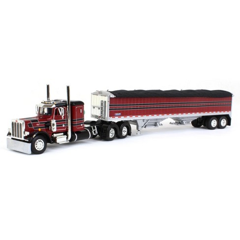 First Gear Dcp 1/64 Red & Black Peterbilt 359 W/ Wilson High-sided ...