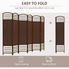 6 Panel Folding Room Divider Portable Privacy Screen Wave Fiber Room Partition for Home Office - 4 of 4