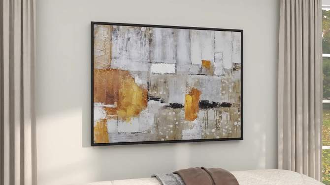Canvas Abstract Framed Wall Art with Black Frame Gray - Olivia &#38; May, 2 of 16, play video