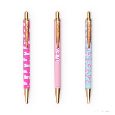 Yoobi Barbie Ballpoint Pen Retractable 3pk