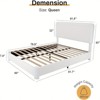 Vipbear modern simple style bed frame, full size round bed frame, suitable for bedroom, room adjustable headboard, easy to assemble - 3 of 4