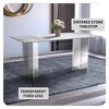 LeisureMod Kova Series Modern Rectangular Dining Table with Sintered Stone/Glass Top and Acrylic Base - 4 of 4