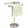 Home Mart Goods Brushed Satin Nickle Stainless Steel S-Design Fingertip Towel Holder With Heavy Base - 3 of 4