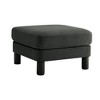 Sapphtopaz Modern Ottoman with Thick Upholstered Foot Stool for Sofa with Wood Cylindrical Legs End of Bed Bench for Living Room,Bedroom - 3 of 4
