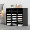 VEVOR Wood Literature Organizer, 24 Compartments, File Sorter with Removable Shelves, Mailboxes Slot for Office Home Classroom,EPA Certified - 2 of 4