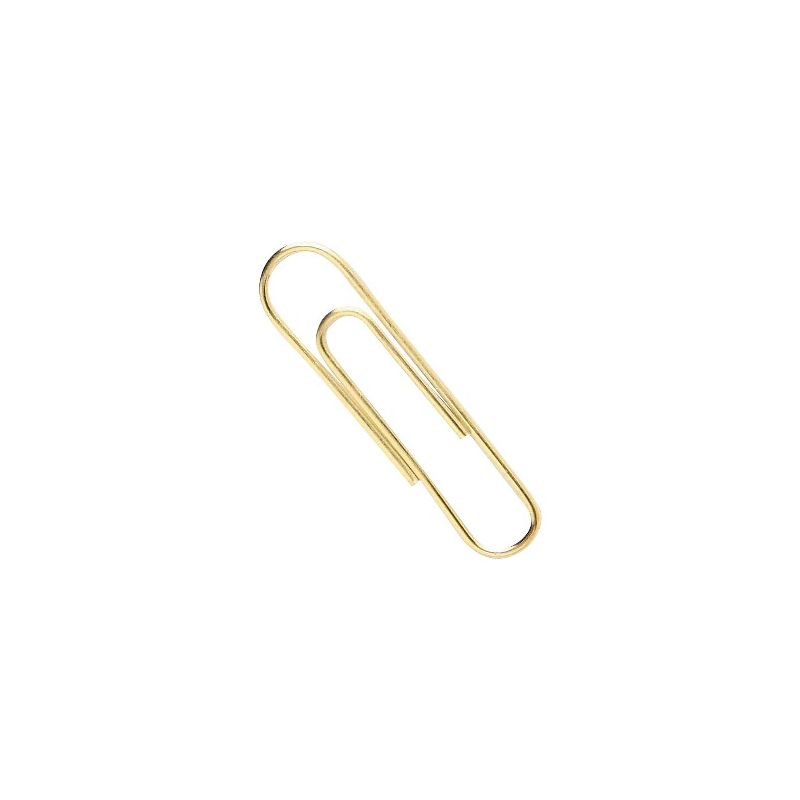 Acco Paper Clips Metal Wire Jumbo 1 3/4" Gold Tone 50/Box 72532, 2 of 4