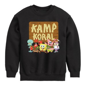 Boys' - SpongeBob SquarePants - Kamp Koral Kamp Koral Group Graphic Long Sleeve Fleece Sweatshirt - 1 of 4