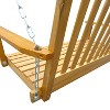 CAVINAS 47.2 Inch Porch Swing with Armrests,Outdoor Wood Bench with Hanging Chains,Patio Swing for Backyard Garden - 4 of 4