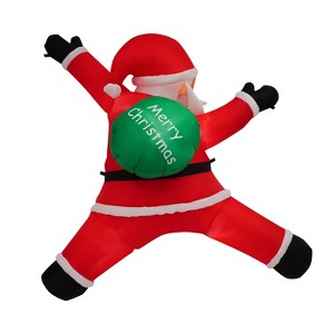 YIYIBYUS Hanging Christmas Inflatables Wearing Christmas Hat, Christmas Inflatables Decorations, Blow up Christmas Ornaments - 1 of 4