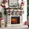 SinCiDo Farmhouse Fireplace TV Stand,w/ 42"Mantelpieces&23"Free Standing Electric Fireplace Heaters,w/ Remote Control&Adjustable 3D Flame - 2 of 4