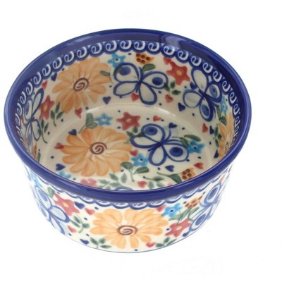 Blue Rose Polish Pottery Butterfly Medium Bowl