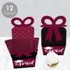 Big Dot of Happiness Maroon Grad - Best is Yet to Come - Square Favor Gift Boxes -  Burgundy Graduation Party Bow Boxes - Set of 12 - 3 of 4