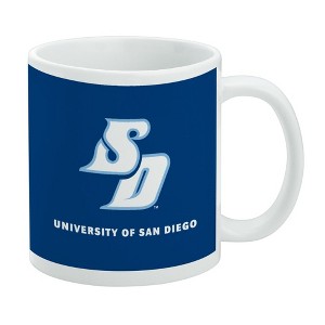 University of San Diego Primary Logo Ceramic Coffee Mug, Novelty Gift Mugs for Coffee, Tea and Hot Drinks, 11oz, White - 1 of 4