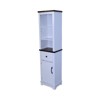 Okak Narrow Freestanding Bathroom Storage Cabinet with Adjustable Shelves,Tall Linen Tower with Drawer for Bathroom,Living Room - 3 of 4