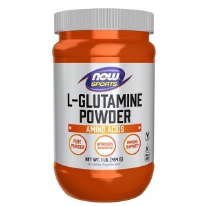 Glutamine Pure Powder by Now Foods  -  1 lbs Powder - 1 of 2