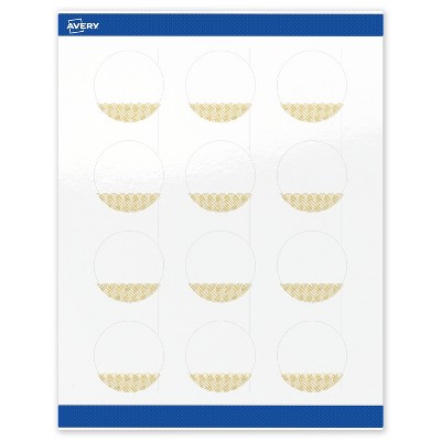 Avery Round Labels, Gold Lace Trim Pattern, 2" Diameter, 120 Total