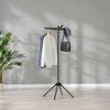 Stainless Steel Clothes Drying Rack, 59 in Folding Laundry Airer, with 3 Rotatable Arms for Hangers, Clothes Dryer Laundry Rack with 4 Legs - 2 of 4