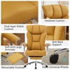 Efomao Ergonomic Office Chair 450LBS with Foot Rest, High Back PU Leather Executive Chair with Lumbar Support and Adjustable Armrests - 3 of 4