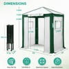 EAGLE PEAK 8x8 Portable Walk in Greenhouse , Heavy Duty Pop Up Green House, Front Roll Up Zipper Entry Door and Mesh Windows - 3 of 4