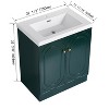 GDFStudio Veromca Modern Textured Freestanding Bathroom Vanity with Resin Sink, Adjusted Shelf and Mental Handle - 3 of 4