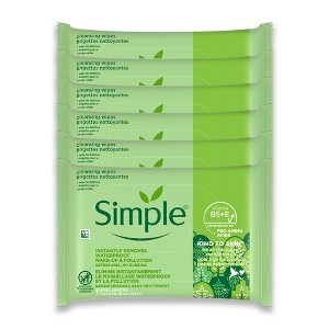 Simple Kind To Skin Cleansing Make Up Remover Wipes - Travel Wipes - 6 pc - 1 of 4