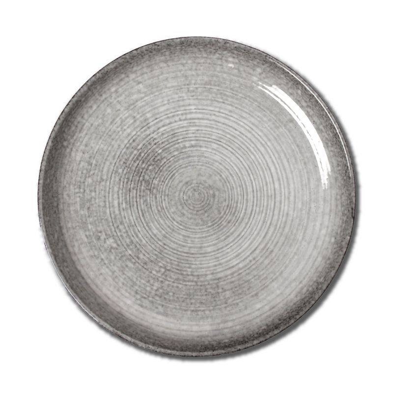 tagltd Loft Speckled Reactive Glaze Stoneware Dinnerware Plate 11.25 inch Grey Dishwasher Safe, 1 of 4