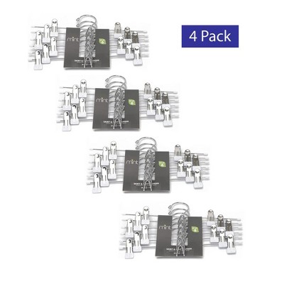 J&V TEXTILES Pants Hangers with Clips Adjustable Skirt Hangers for Women Non-Slip Trousers Hanger for Jeans Clothes 12 Inch (24 Pack)