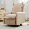 25"W Swivel Rocker Recliner Chair Glider Rocker Recliner Rocking Nursery Chair Accent Chair with Cushion-ModernLuxe - 4 of 4